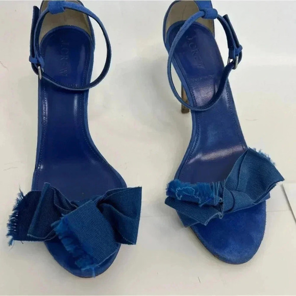 J. Crew Blue Suede Heels - Picture 2 of 7